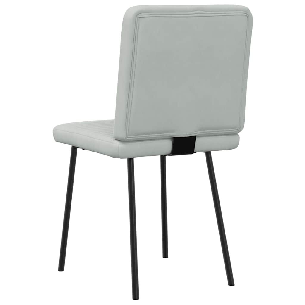 Dining chairs 4 pcs. Light grey velvet