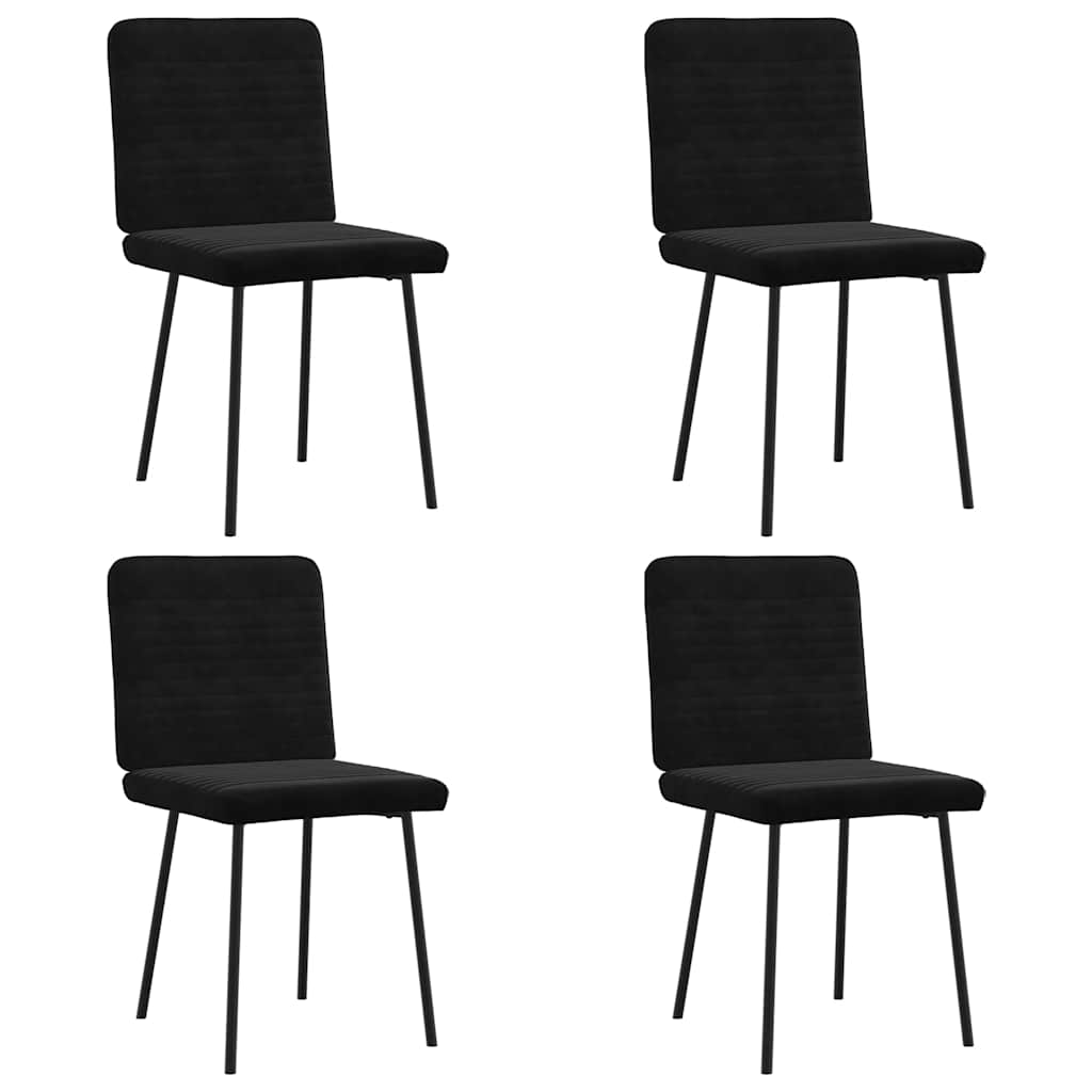 Dining chairs 4 pcs. Black velvet