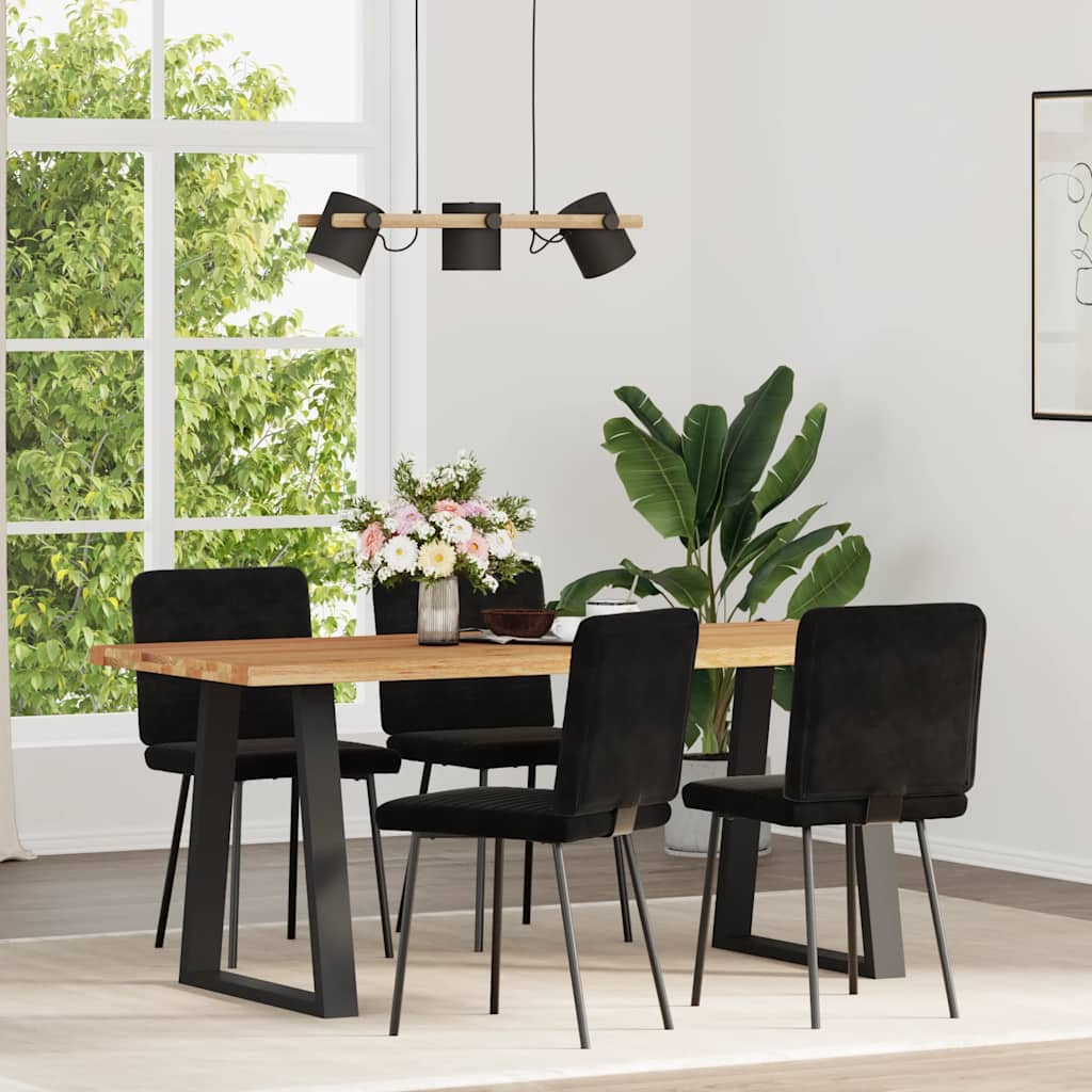 Dining chairs 4 pcs. Black velvet