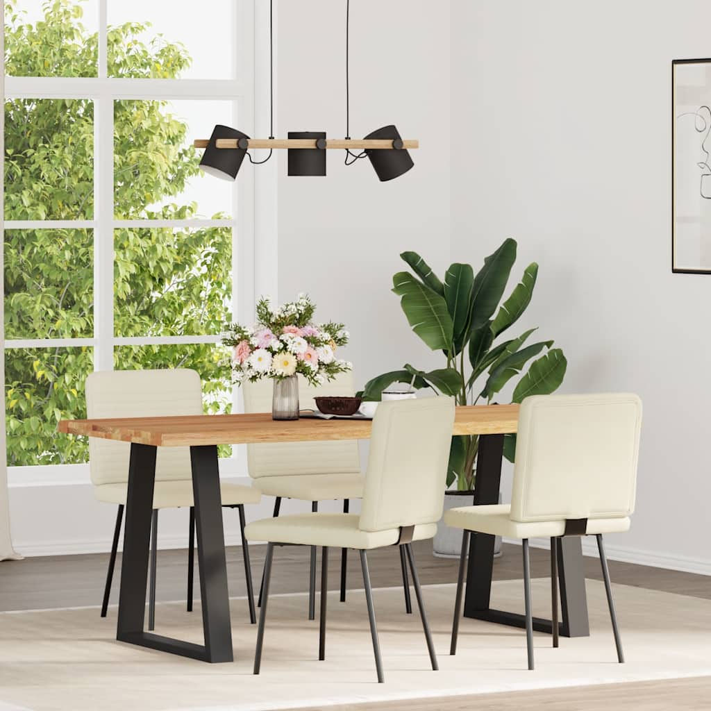 Dining chairs 4 pcs. Cream velvet