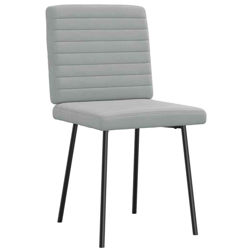 Dining chairs 4 pcs. Light grey velvet