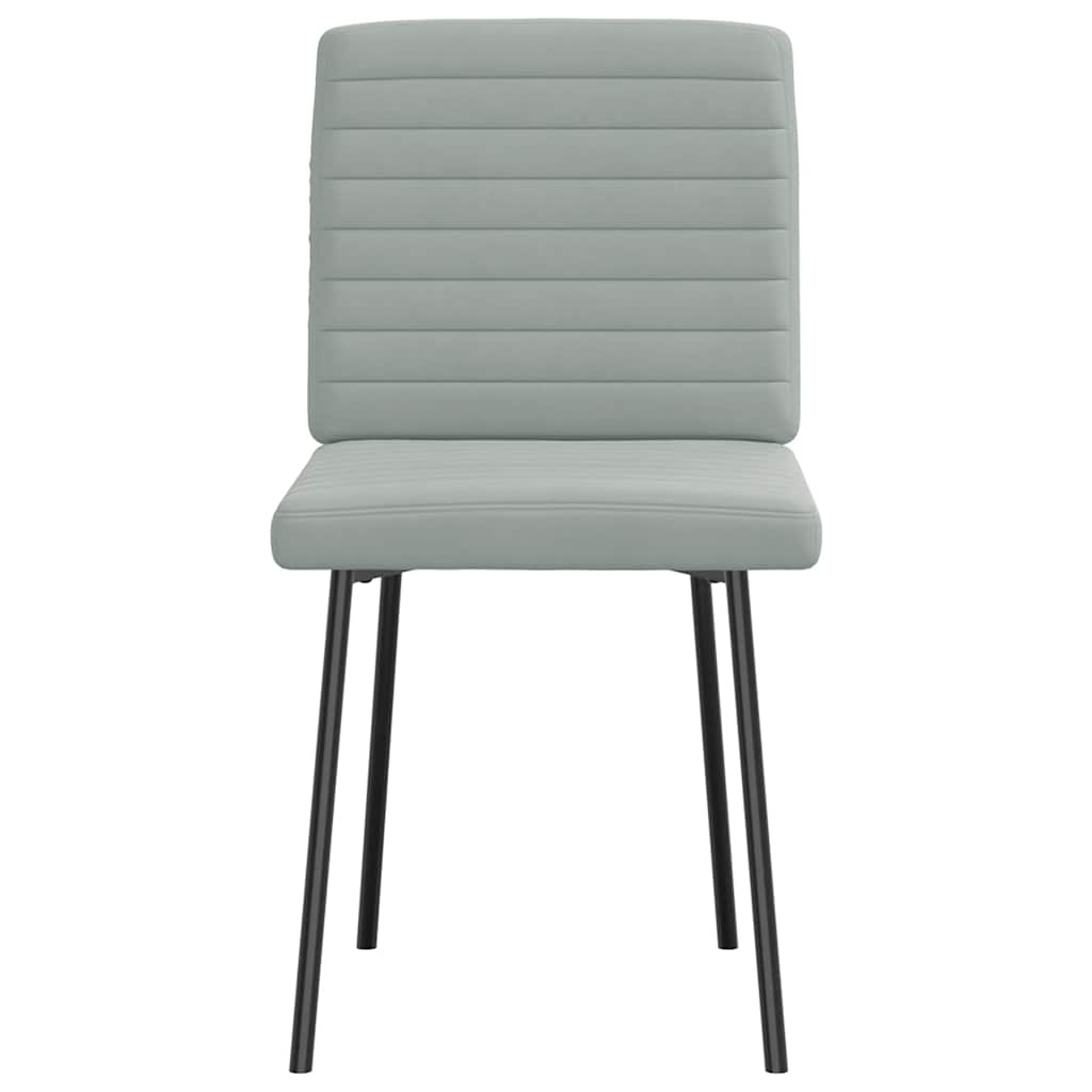 Dining chairs 4 pcs. Light grey velvet