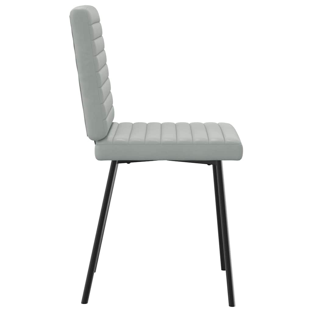 Dining chairs 4 pcs. Light grey velvet