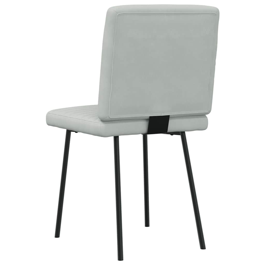 Dining chairs 4 pcs. Light grey velvet