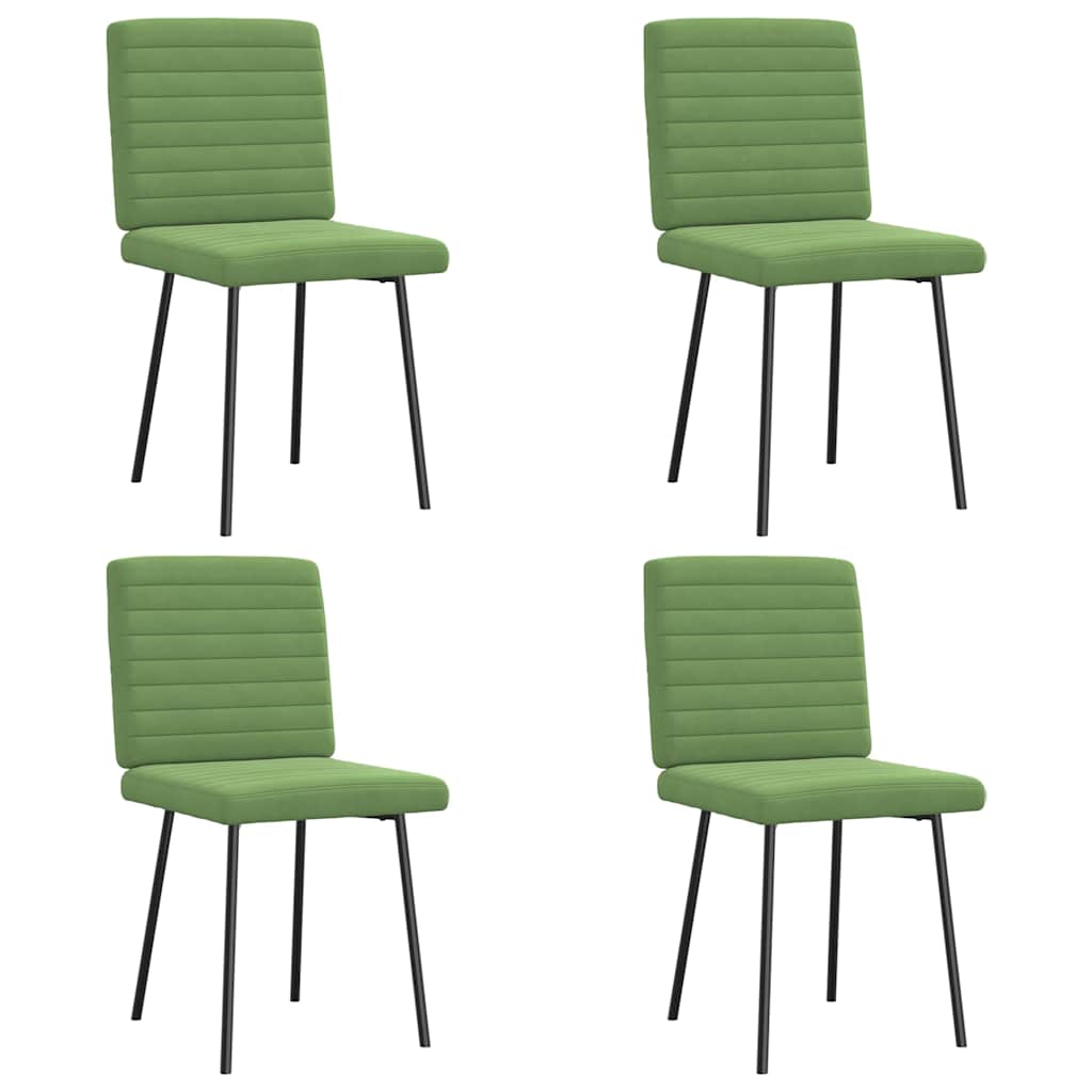 Dining chairs 4 pcs. Light green velvet