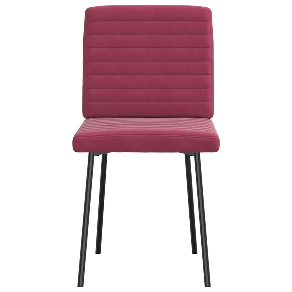Dining chairs 4 pcs. Wine red velvet