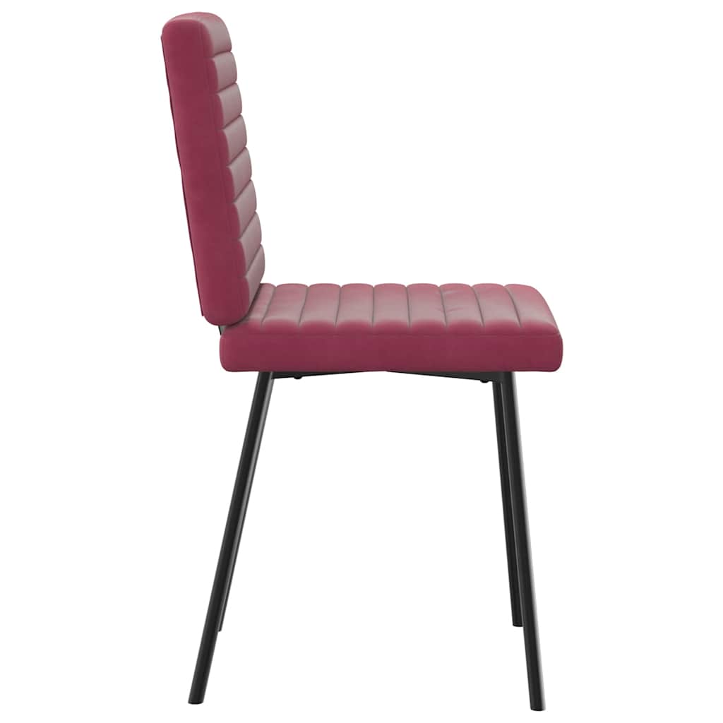 Dining chairs 4 pcs. Wine red velvet