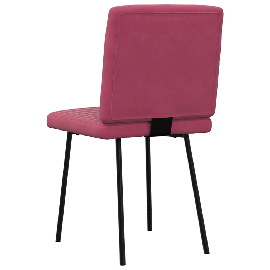 Dining chairs 4 pcs. Wine red velvet