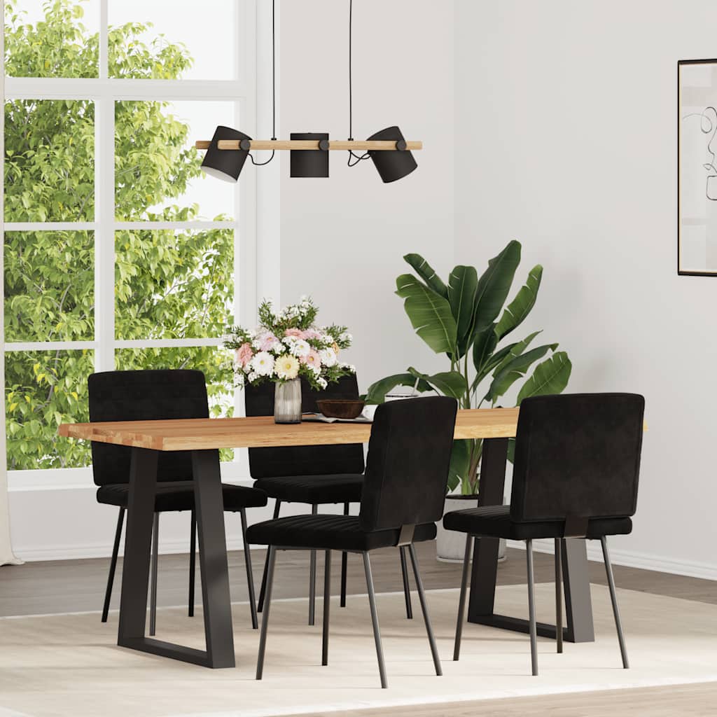 Dining chairs 4 pcs. Black velvet