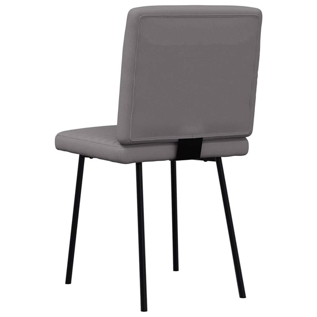 Dining chairs 4 pcs. Grey faux leather