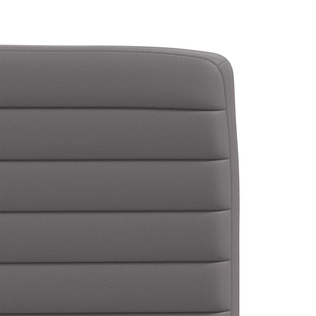 Dining chairs 4 pcs. Grey faux leather
