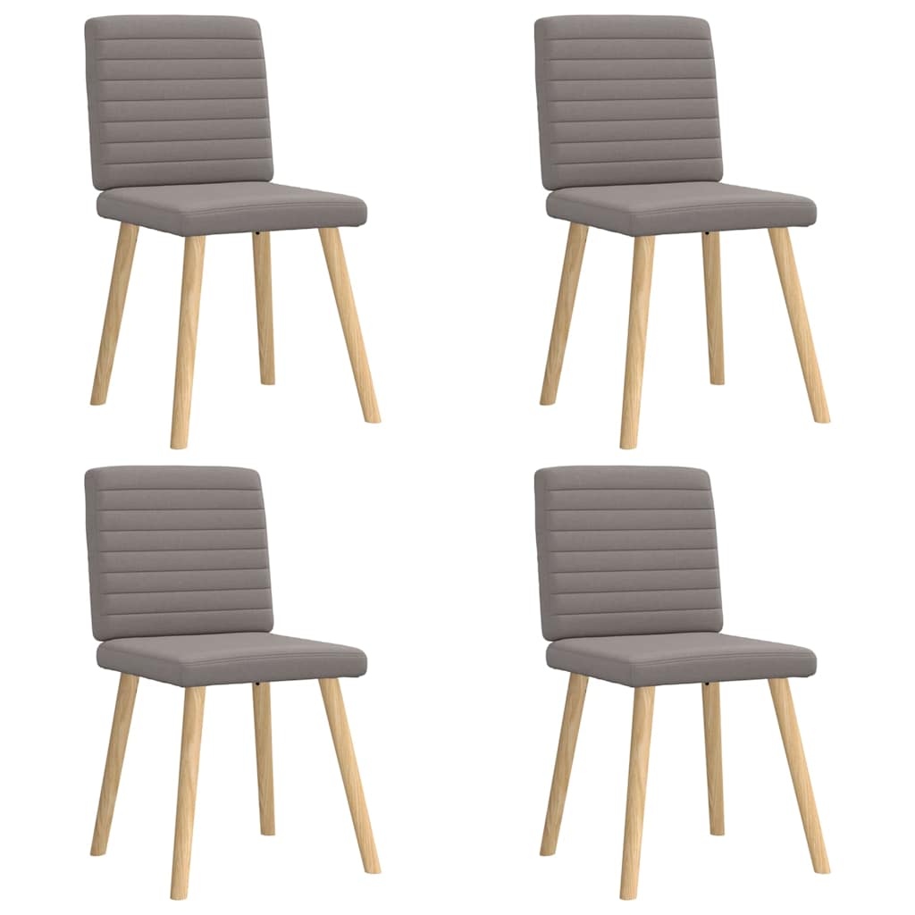 Esszimmerstühle 4 Stk. Taupe Stoff