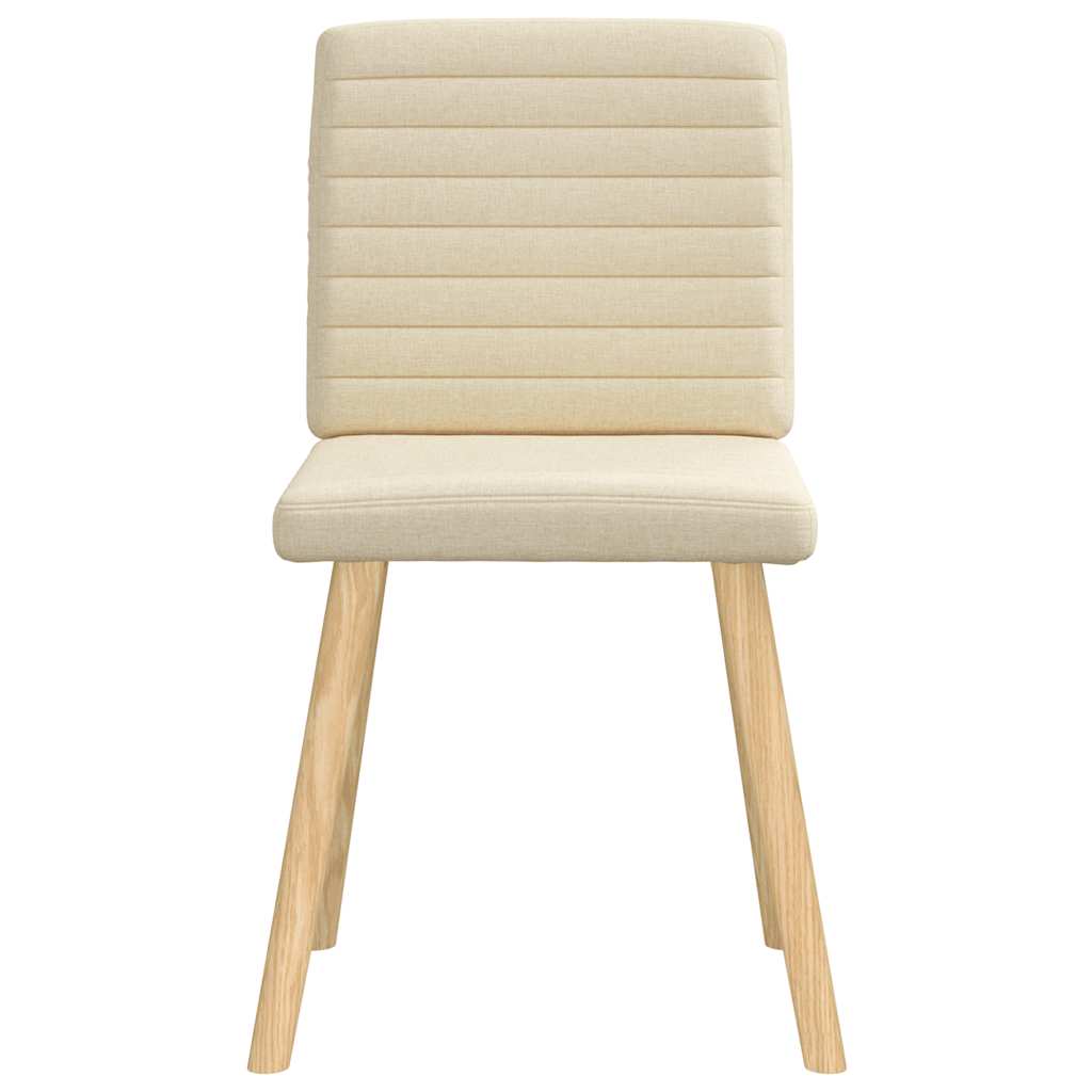 Esszimmerstühle 4 Stk. Creme Stoff