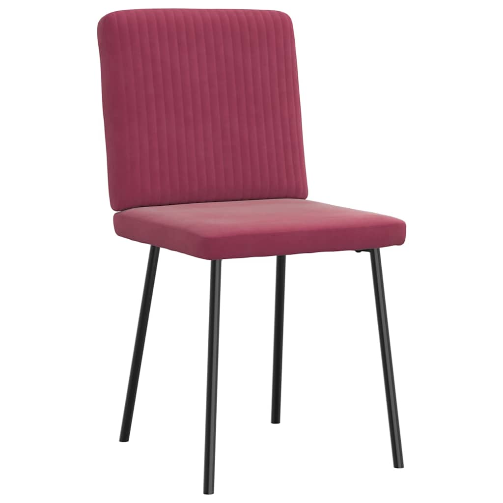 Dining chairs 4 pcs. Wine red velvet