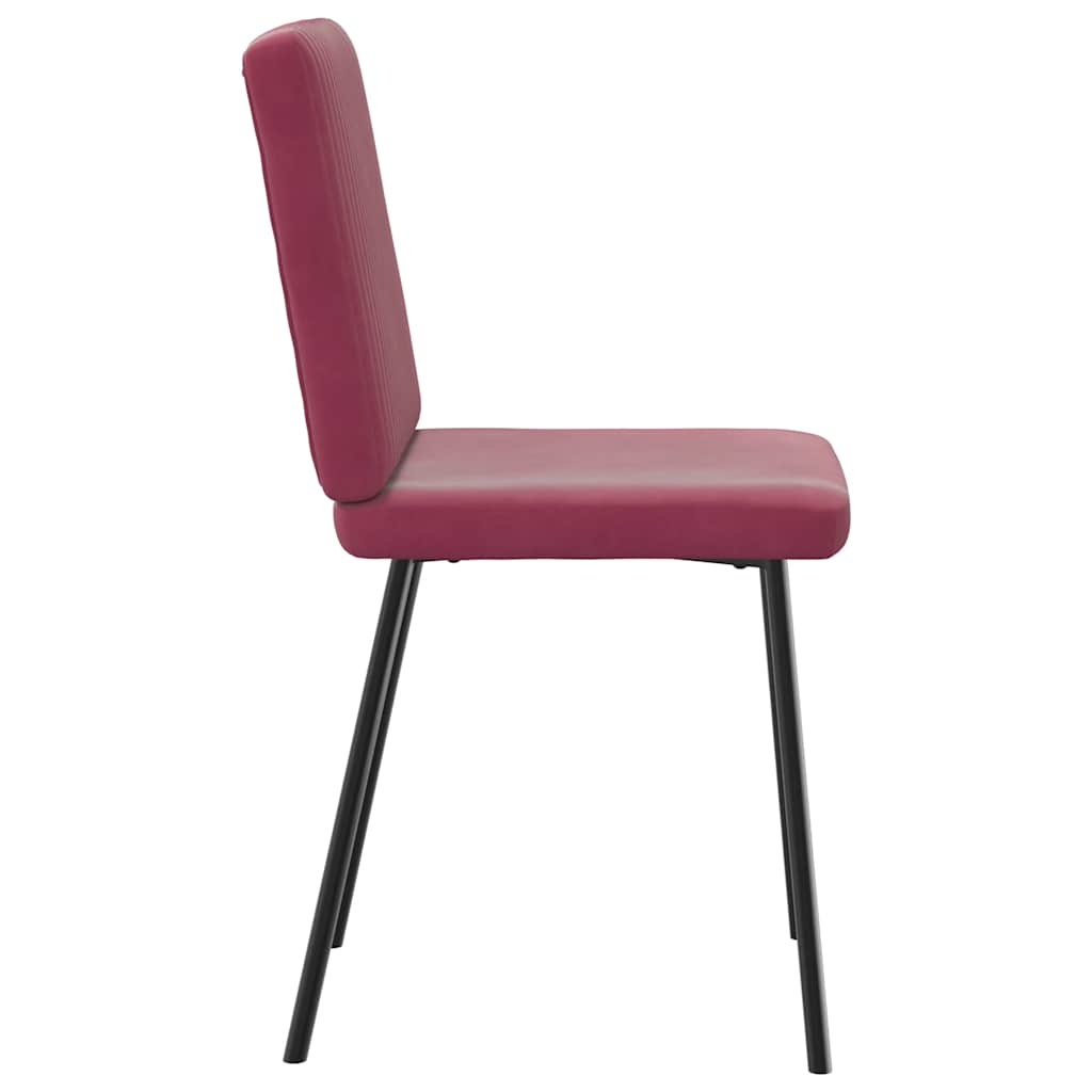 Dining chairs 4 pcs. Wine red velvet