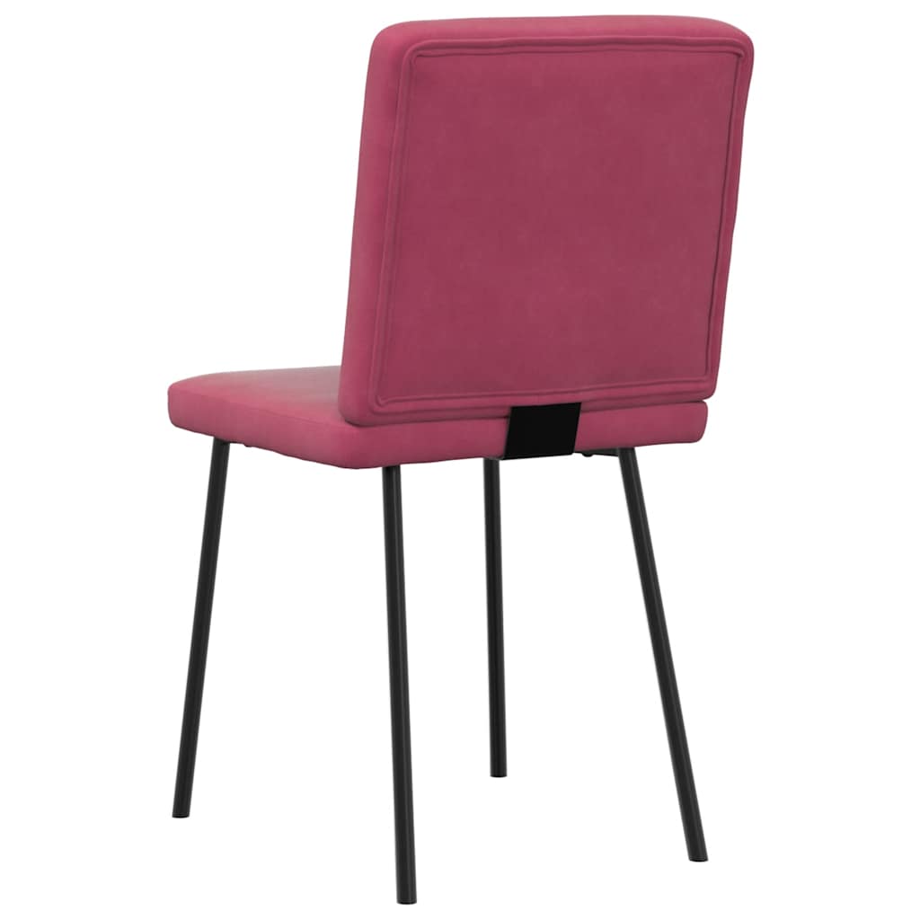 Dining chairs 4 pcs. Wine red velvet