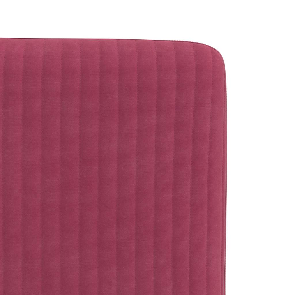 Dining chairs 4 pcs. Wine red velvet