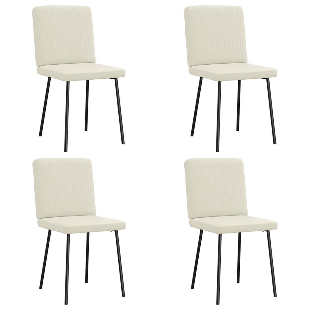 Dining chairs 4 pcs. Cream velvet
