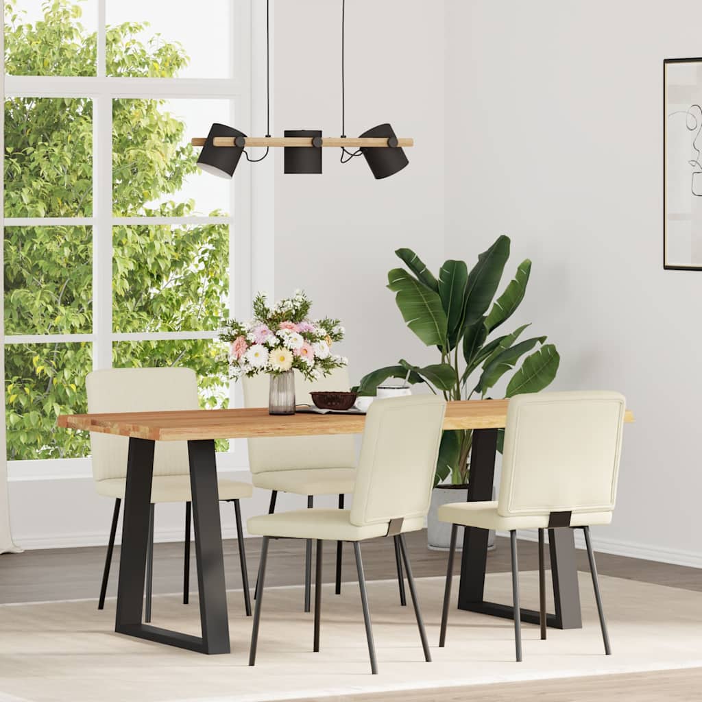 Dining chairs 4 pcs. Cream velvet