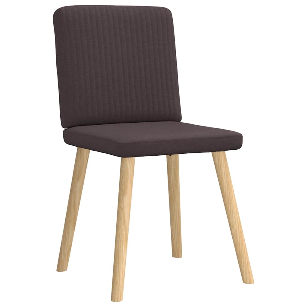 Dining chairs 4 pcs. Dark brown fabric