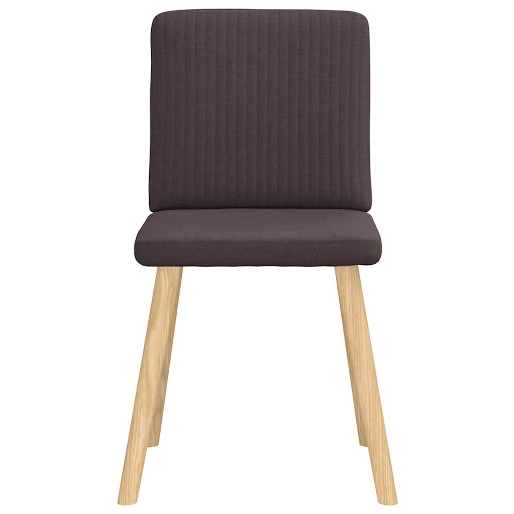 Dining chairs 4 pcs. Dark brown fabric