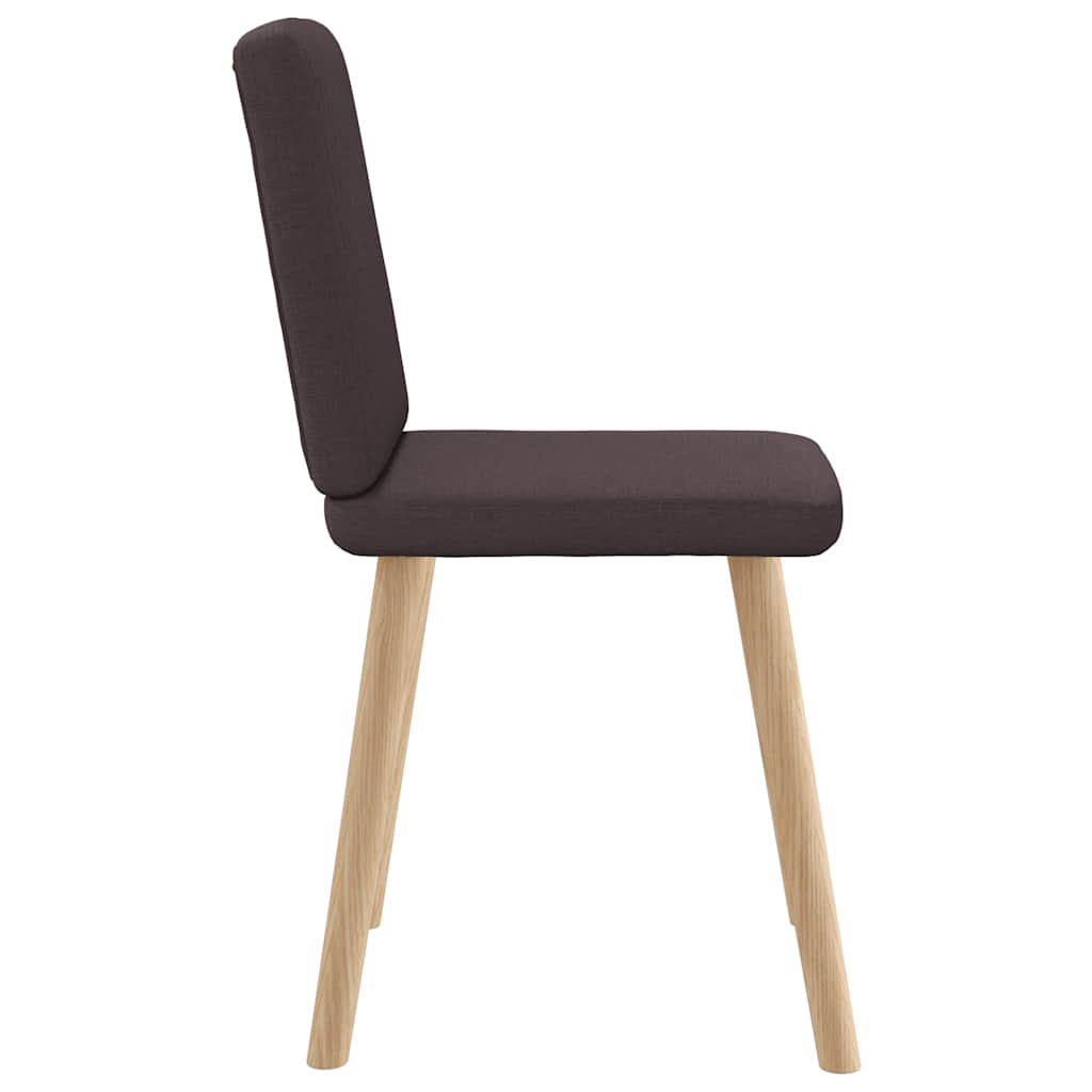 Dining chairs 4 pcs. Dark brown fabric