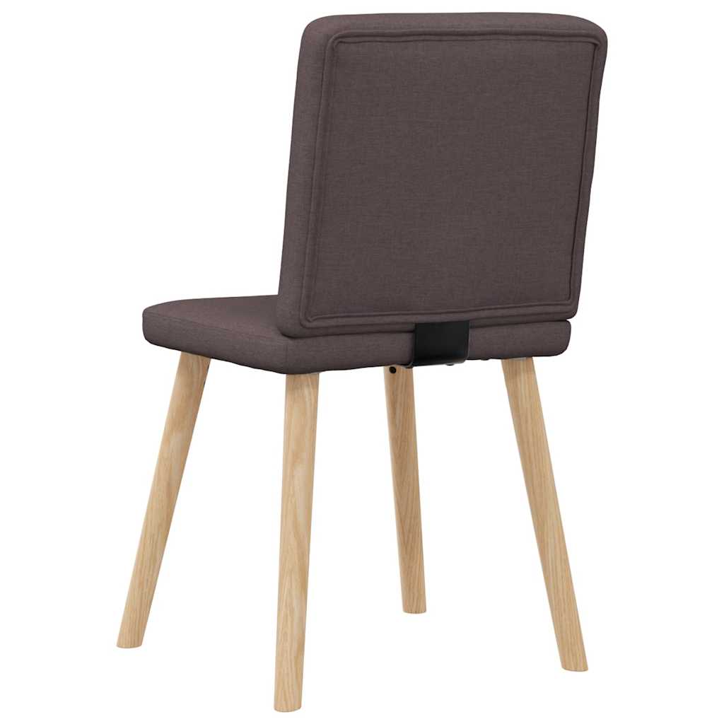 Dining chairs 4 pcs. Dark brown fabric