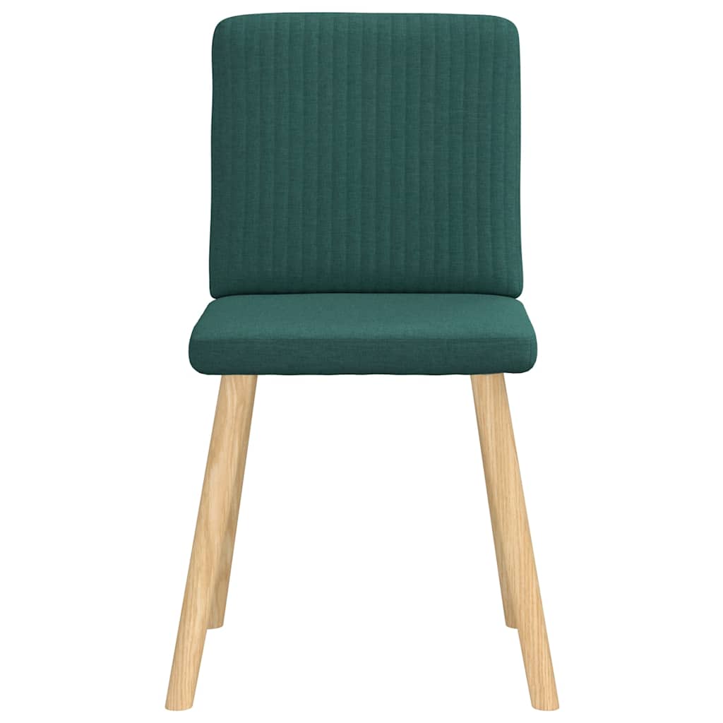 Dining chairs 4 pcs. Dark green fabric
