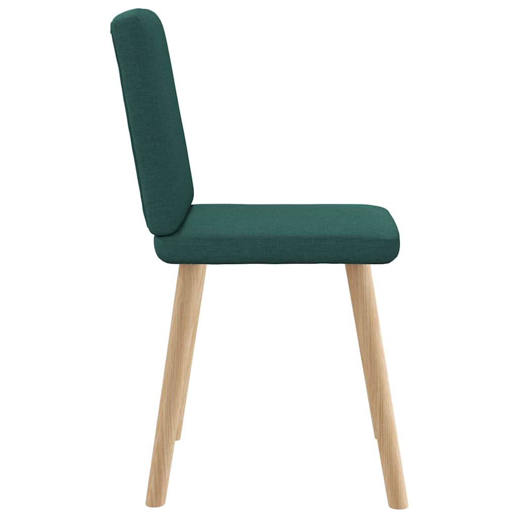 Dining chairs 4 pcs. Dark green fabric