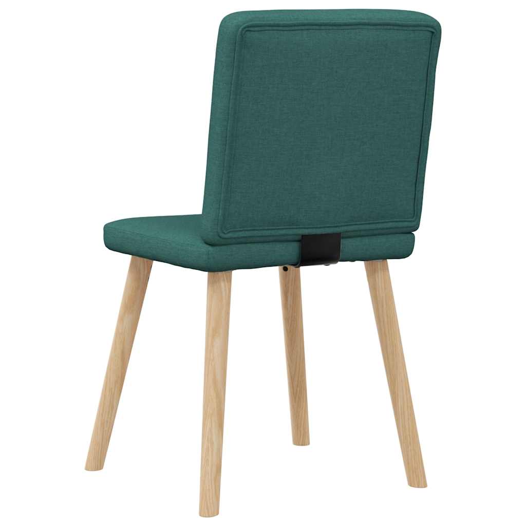 Dining chairs 4 pcs. Dark green fabric