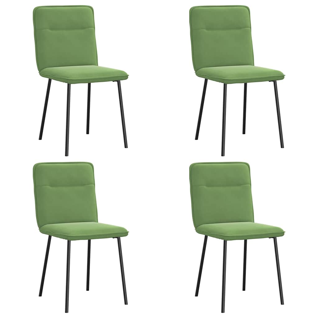 Dining chairs 4 pcs. Light green velvet
