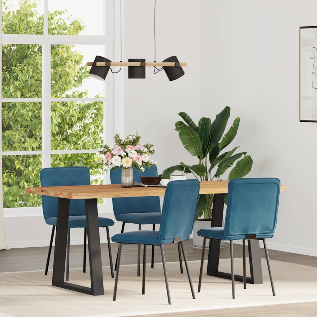 Dining chairs 4 pcs. Blue velvet
