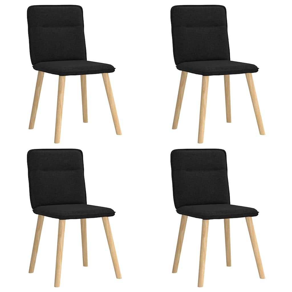 Esszimmerstühle 4 Stk. Schwarz Stoff