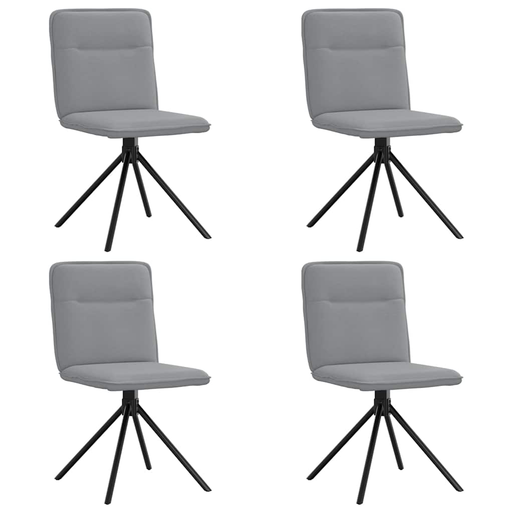 Dining chairs 4 pcs. Light grey fabric