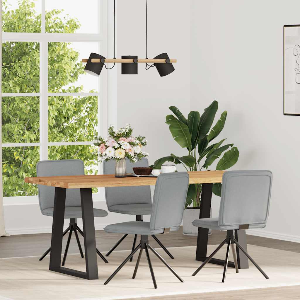 Dining chairs 4 pcs. Light grey fabric