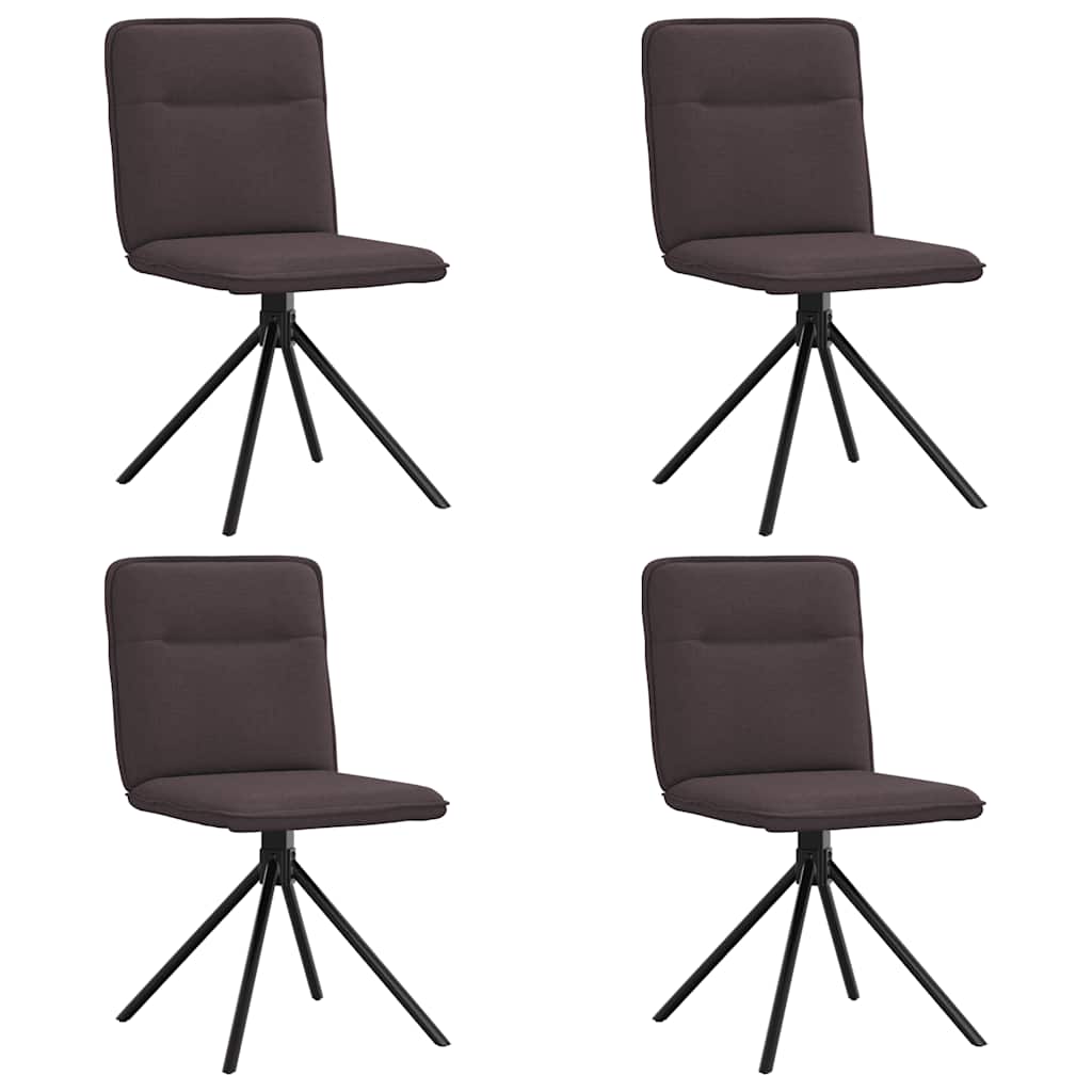 Dining chairs 4 pcs. Dark brown fabric