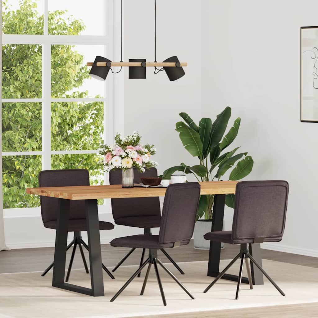 Dining chairs 4 pcs. Dark brown fabric