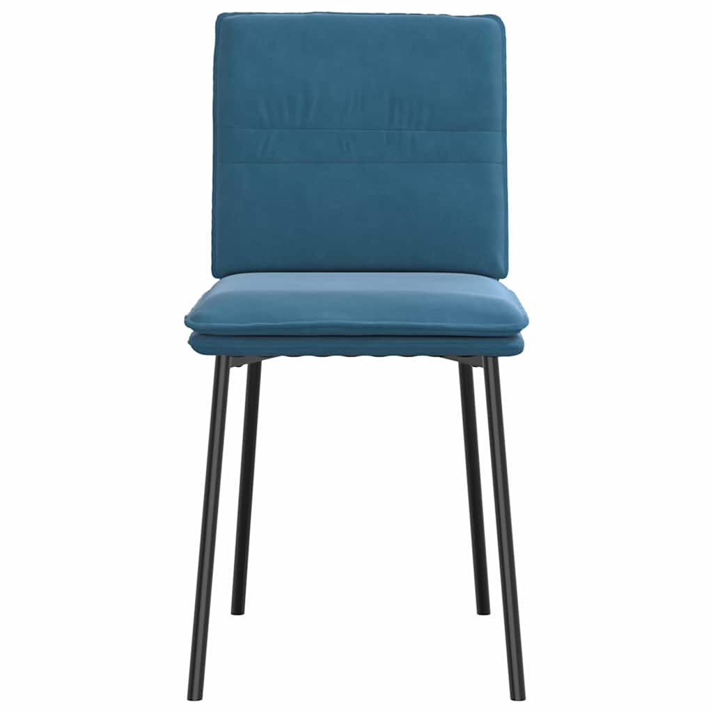Esszimmerstühle 4 Stk. Blau Samt