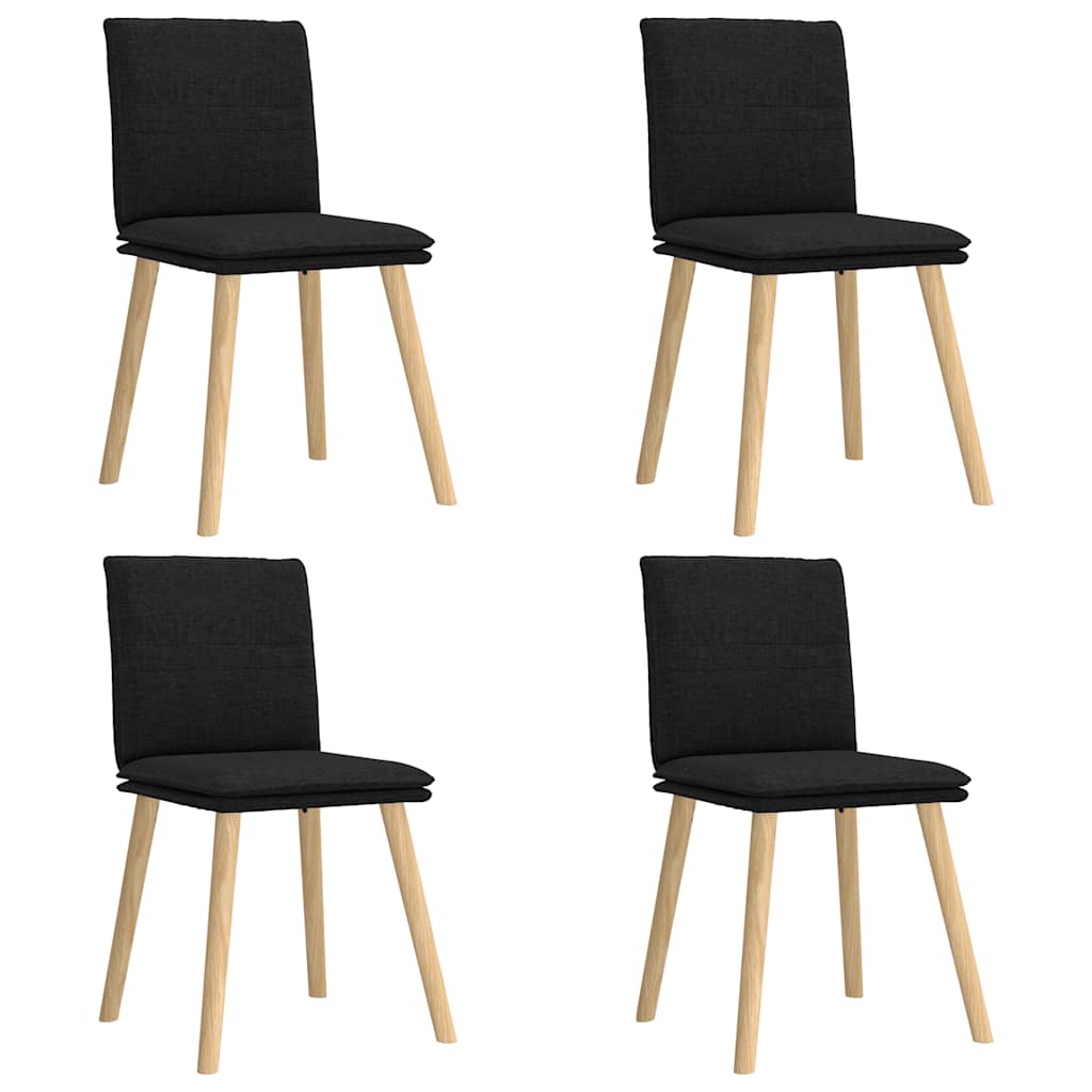 Dining chairs 4 pcs. Black fabric