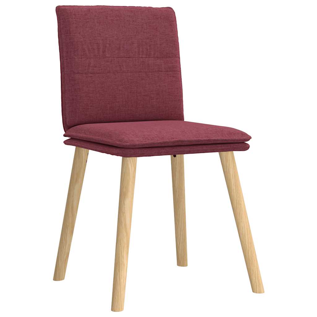Dining chairs 4 pcs. Wine red fabric