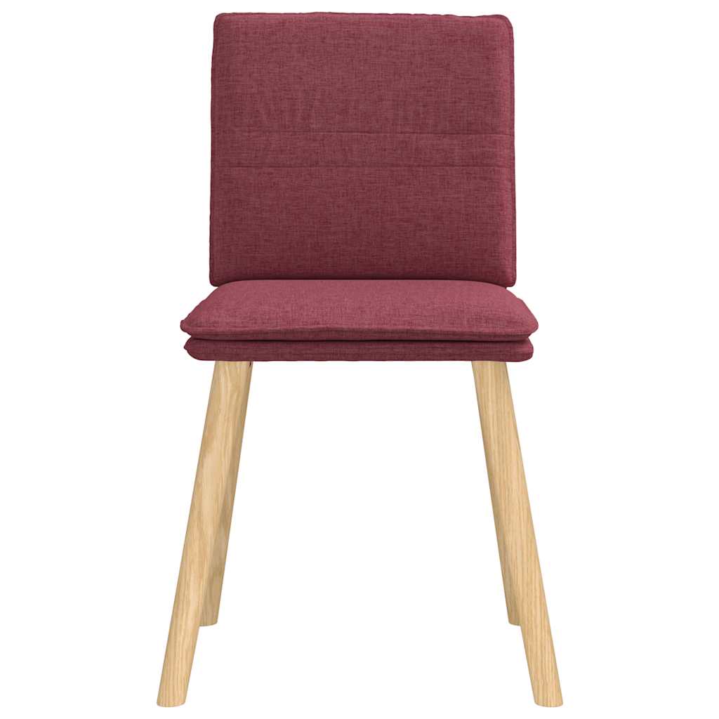 Dining chairs 4 pcs. Wine red fabric