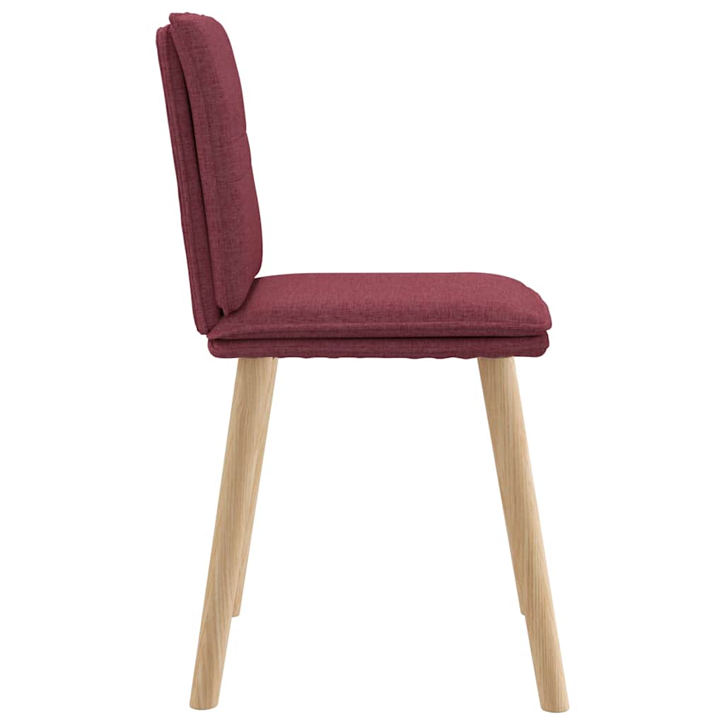 Dining chairs 4 pcs. Wine red fabric