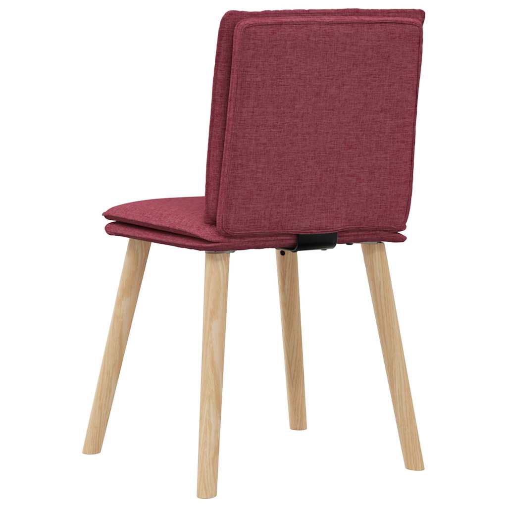 Dining chairs 4 pcs. Wine red fabric