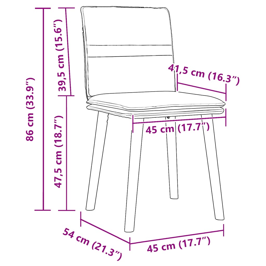 Dining chairs 4 pcs. Wine red fabric