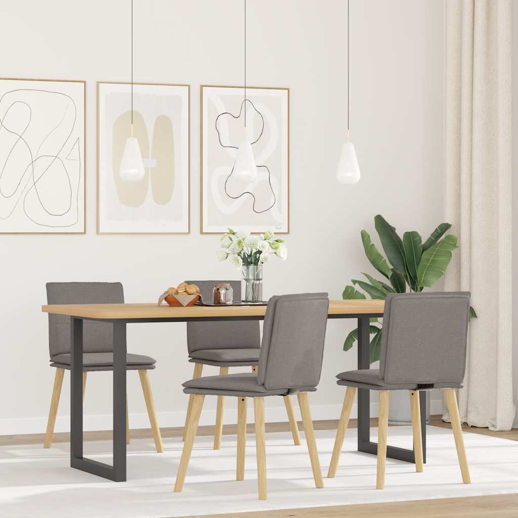 Dining chairs 4 pcs. Taupe fabric