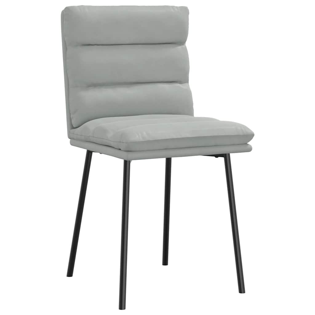 Dining chairs 4 pcs. Light grey velvet