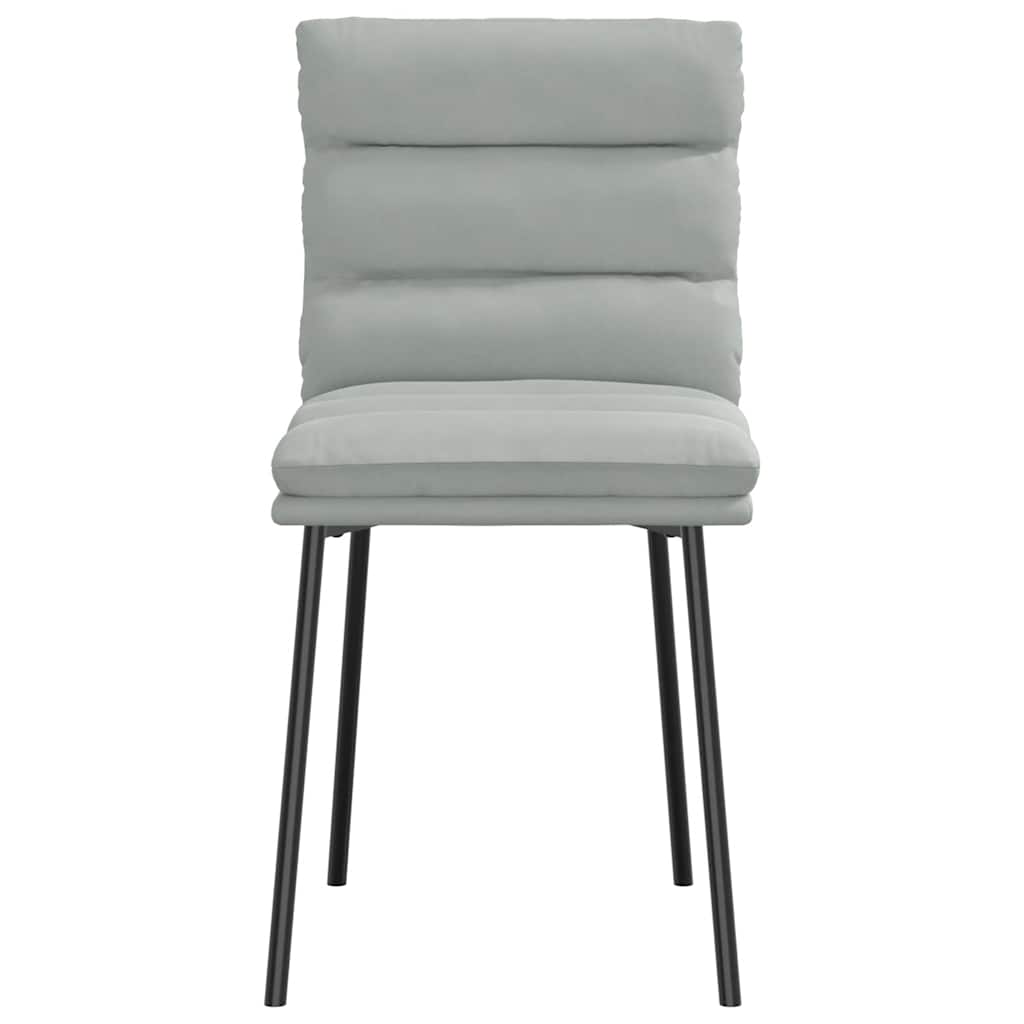 Dining chairs 4 pcs. Light grey velvet