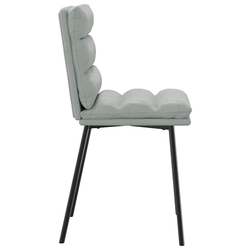 Dining chairs 4 pcs. Light grey velvet