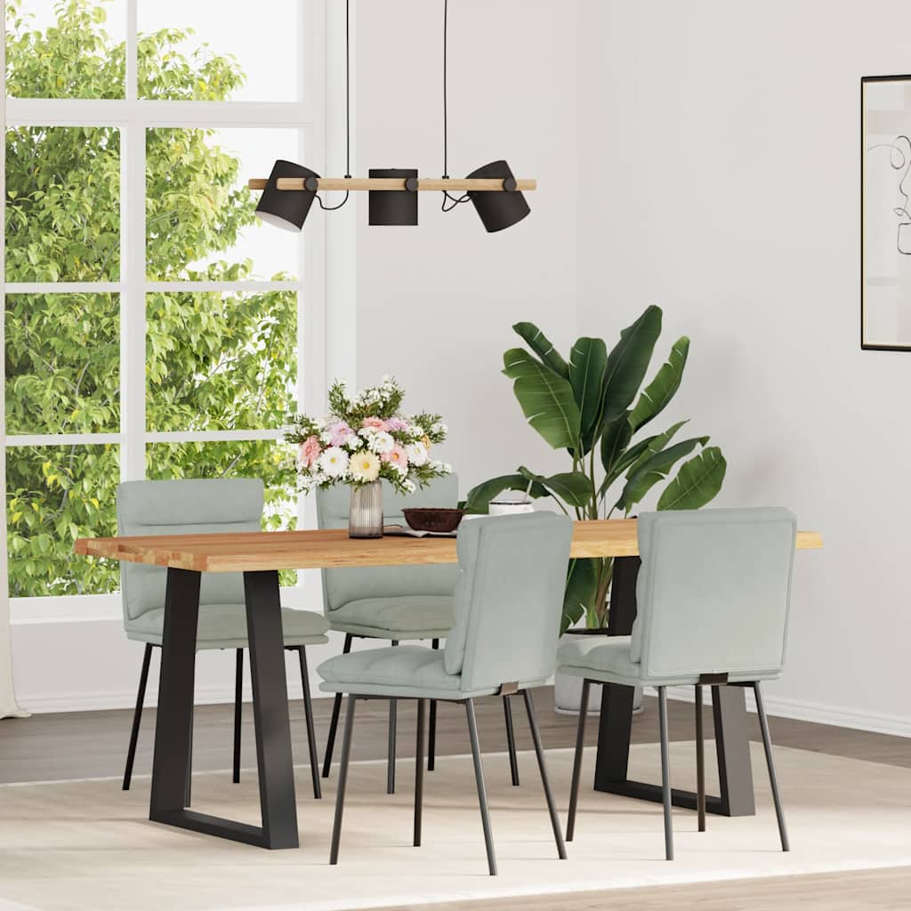 Dining chairs 4 pcs. Light grey velvet
