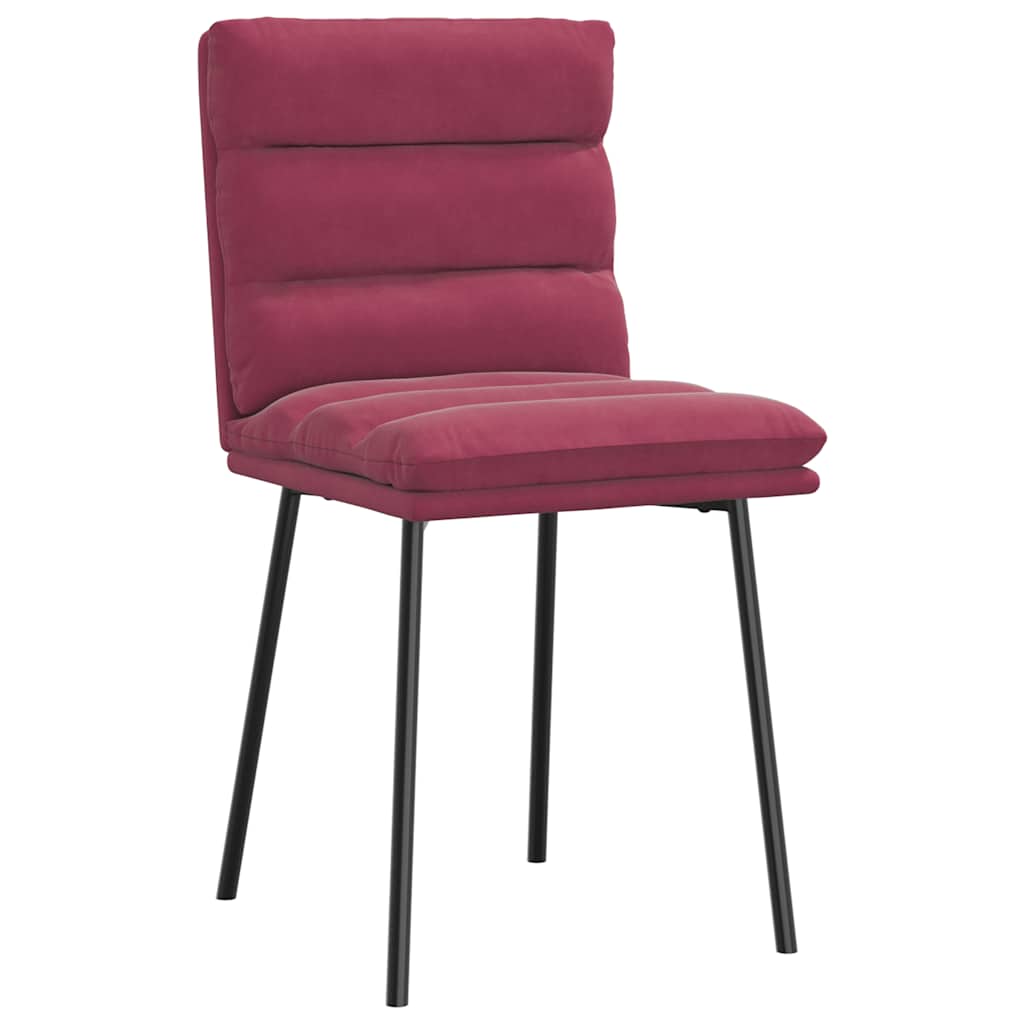 Dining chairs 4 pcs. Wine red velvet